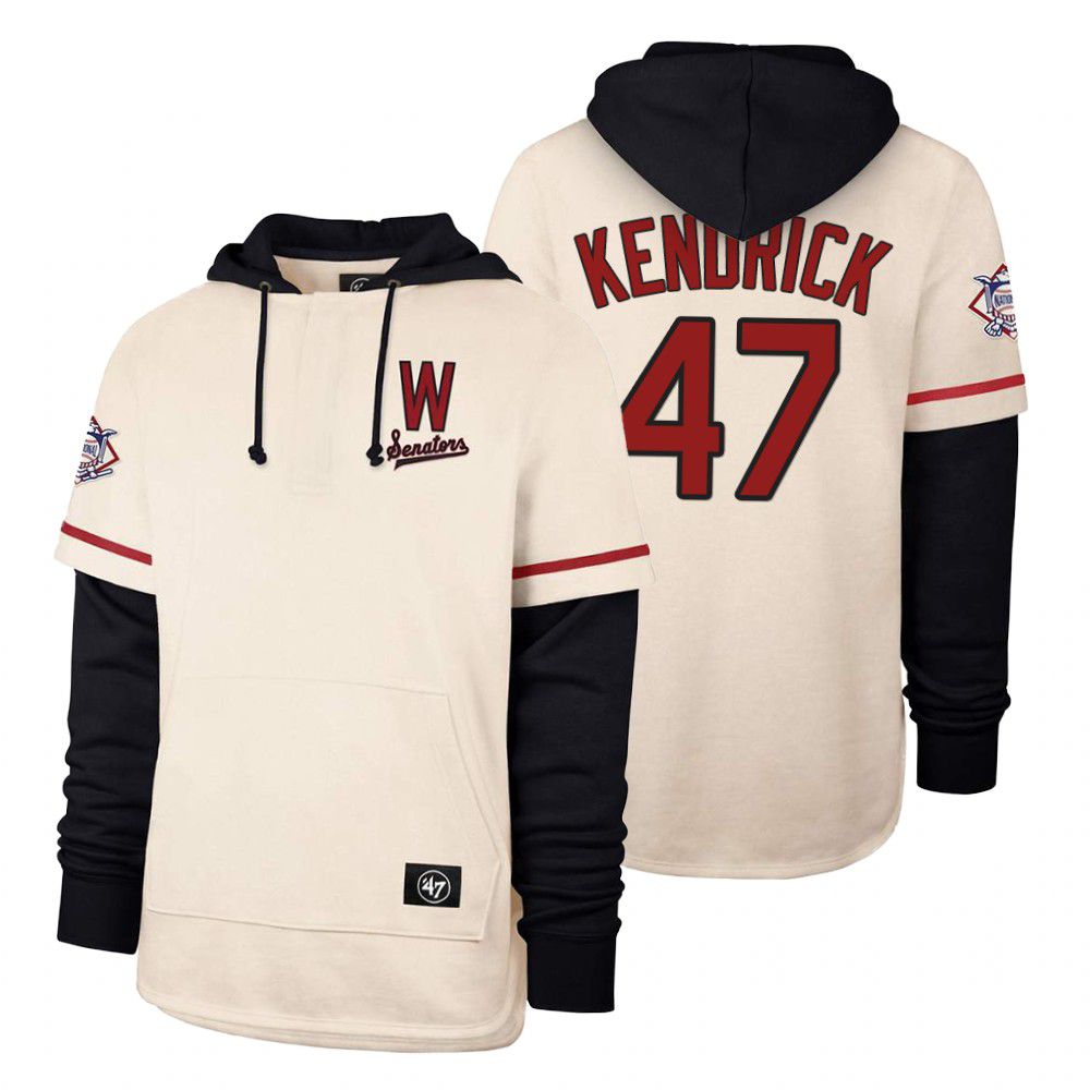 Men Washington Nationals #47 Kendrick Cream 2021 Pullover Hoodie MLB Jersey
